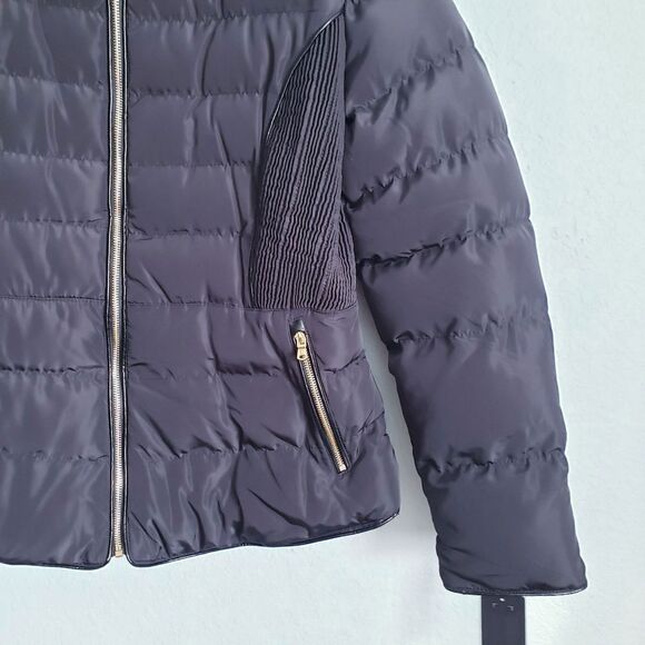 Marc‎ New York Black Faux Fur Lined Quilted Puffer Jacket - Picture 2 of 6